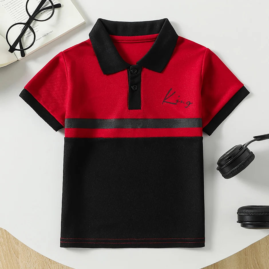 Boys' Striped Polo Shirt Multipack - Short Sleeve Casual Tops, 1, 2 or 3 Pieces