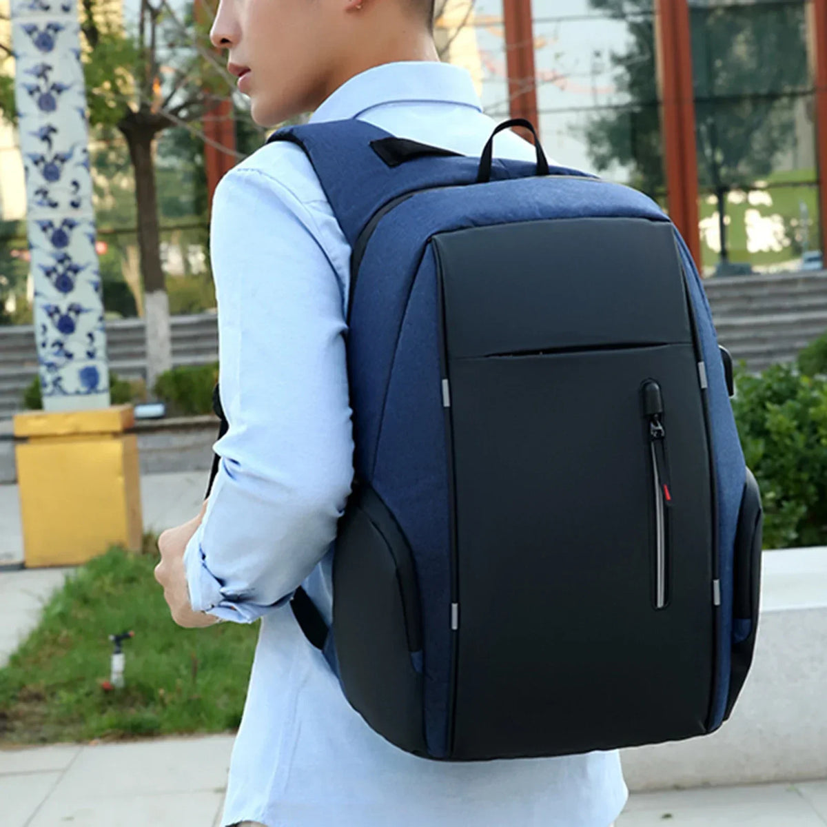 17" Laptop Backpack with USB Charging Port - Waterproof Travel Bag for Men & Women
