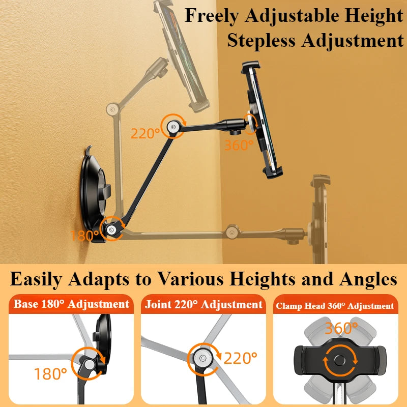 360° Car Suction-Cup Phone & Tablet Holder
