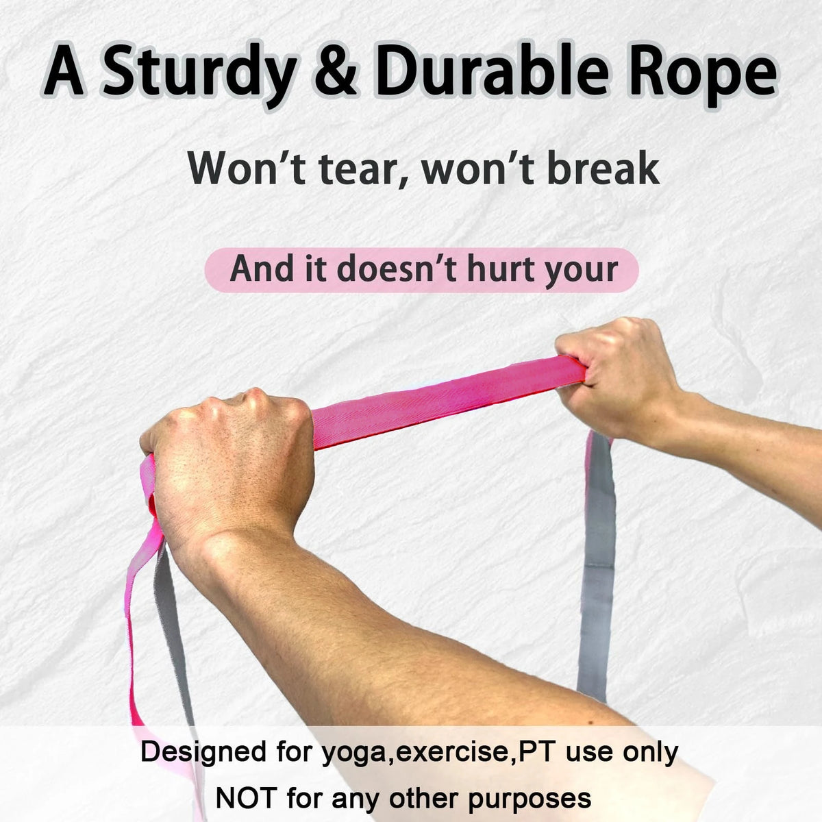Yoga Stretch Bands – Non-Elastic Resistance Bands for Stretching, Pilates & Dance