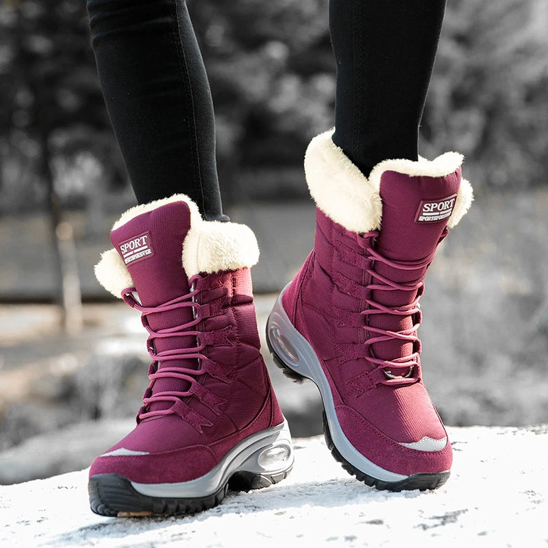 Plush-Lined High-Top Snow Boots – Women's & Teen Girls' Winter Boots