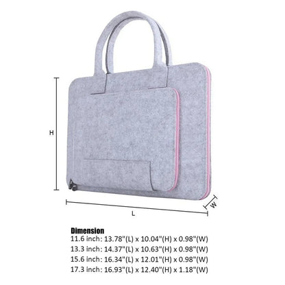 Custodia in feltro per laptop da 11"-17" - Morbida custodia per notebook con maniglia per Asus & Lenovo