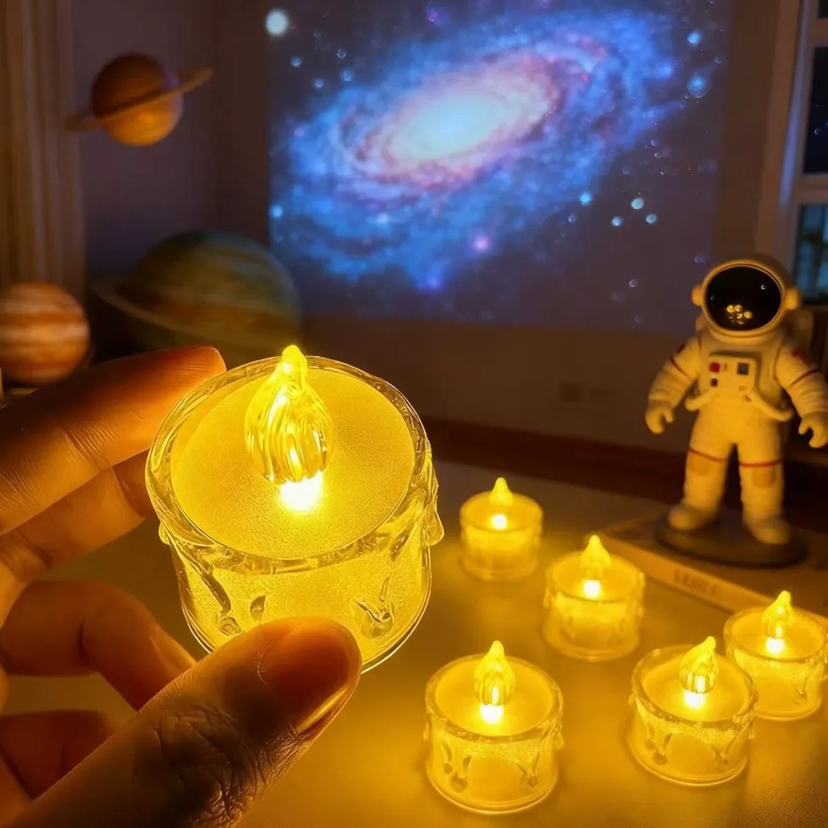 LED Flameless Pillar Candles Realistic Flickering Plastic Candle Night Light for Home Party Wedding Christmas Halloween Decor ﻿