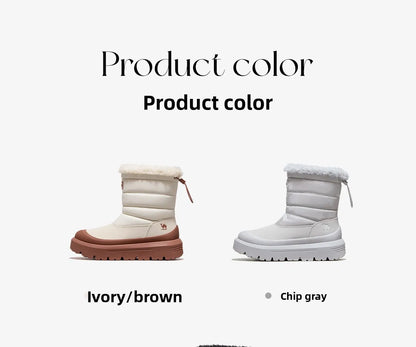 GOLDEN CAMEL Botas de invierno para mujer con forro de felpa