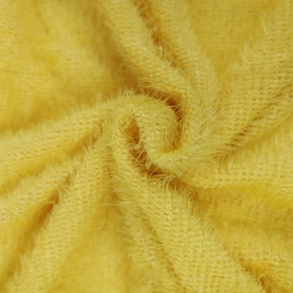 Knie-langes Damen-Strickkleid mit Rundhalsausschnitt