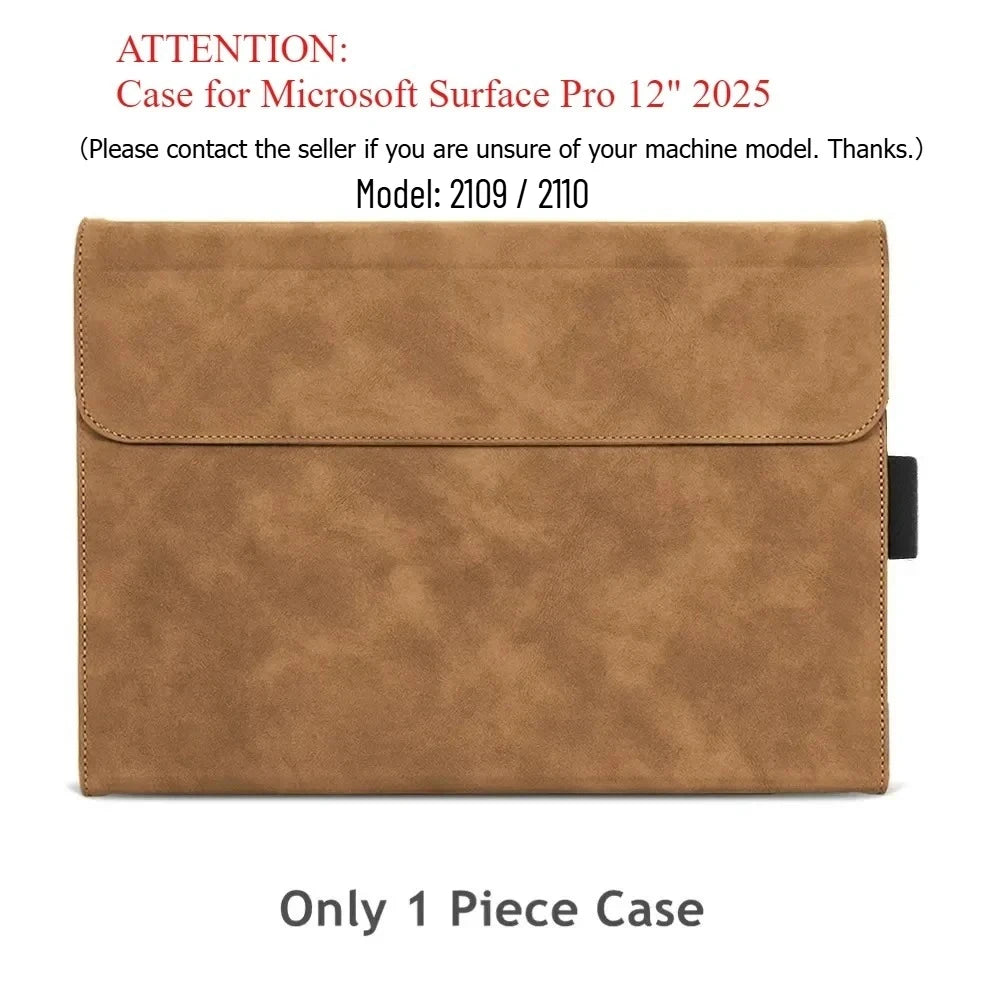Case for Microsoft Surface Pro 12 Inch 2025 Portfolio Case Multiple Angle Stand Tpu Shell for Surface Pro 12" Model 2109/2110