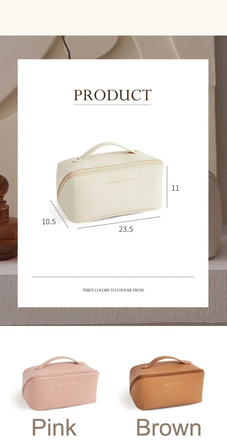 Makeup Organizer Bag – Luxury Toiletry Kit & Cosmetic Travel Case for Women