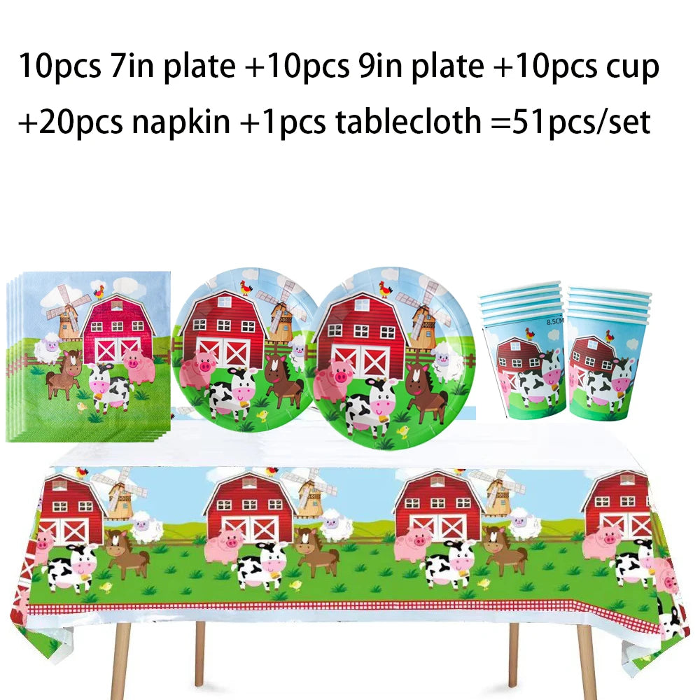 Farm-Themed Kids' Party Decorations & Tableware