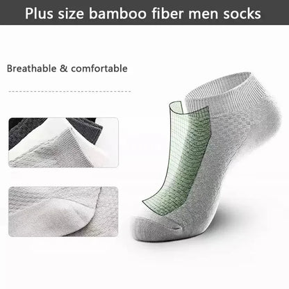 Men's Bamboo Low-Cut Socks – 5 Pairs, Soft & Breathable