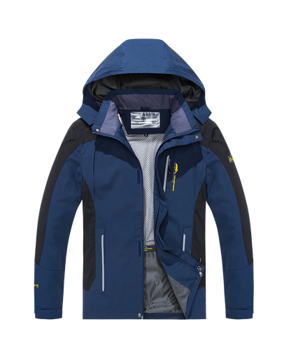 Chaqueta de exterior con capucha para hombre, con capucha desmontable
