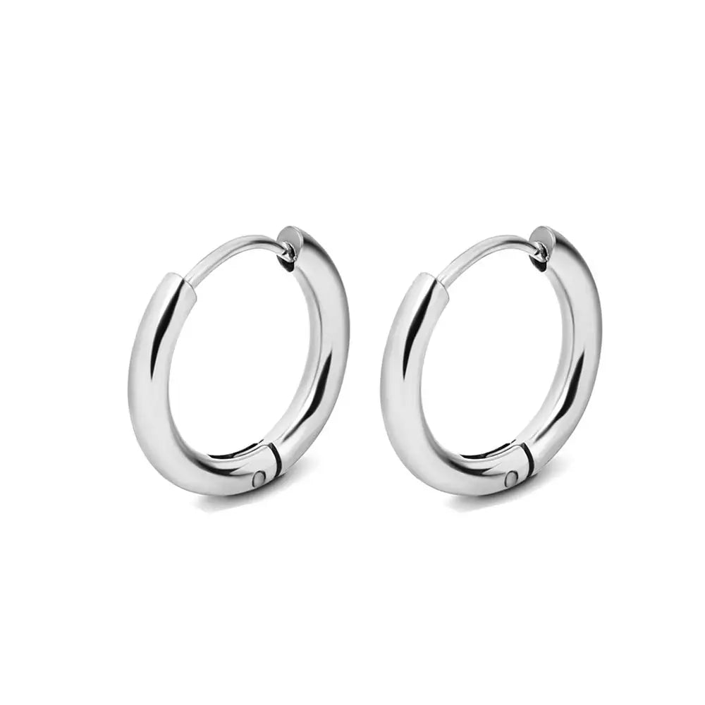 Stainless Steel Huggie Hoop Earrings – Small Gold or Silver Hoops