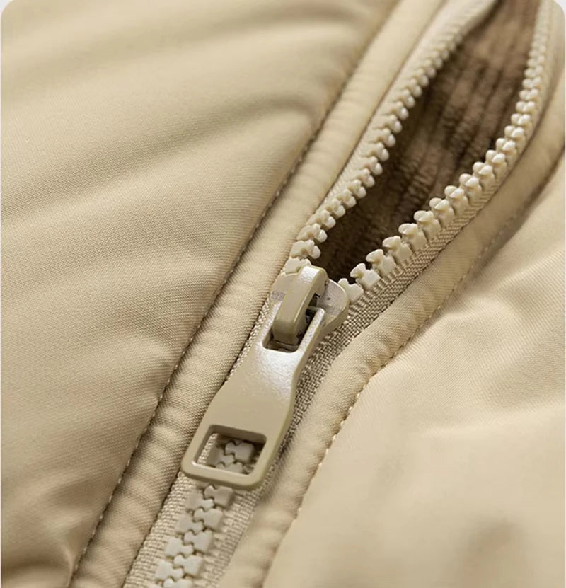 Men's Winter Jacket Hooded Casual Warm Cotton Jacket Thickened Fleece Lined Zipper Front Parka Winter Cold-Proof Coat 2026