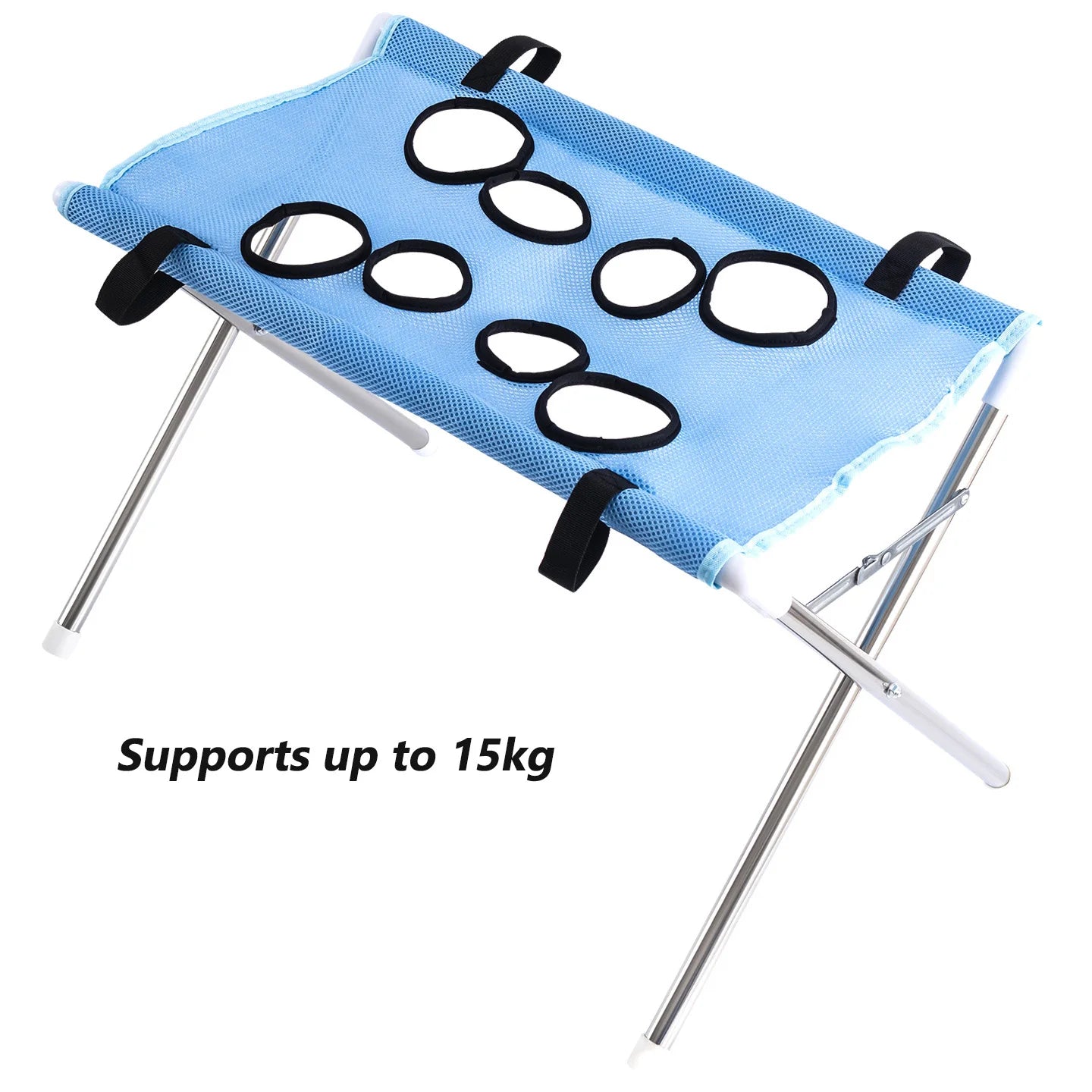 Table de toilettage portable pour animaux de compagnie Station de bain pliable pour chiens Établi de toilettage pour chats Hauteur réglable Outil de coupe de poils et de griffes