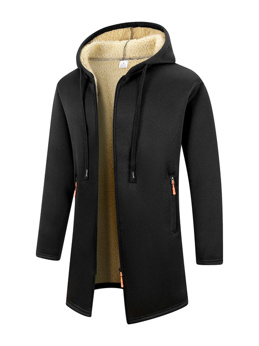 REALXIZI Men's Fleece-Lined Zip Hoodie