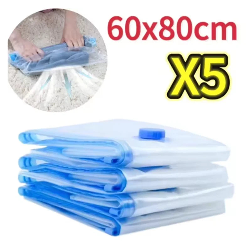 Vacuum Storage Bags 5-Pack | Space Saver Bags for Clothes, Duvets & Bedding, M & L Sizes