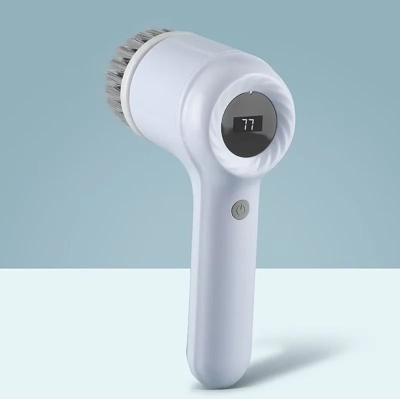 Electric Spin Scrubber – Cordless Rechargeable Cleaning Brush with Replaceable Heads