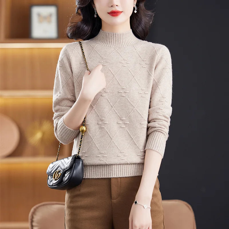 Women's Mock-Neck Knit Sweater