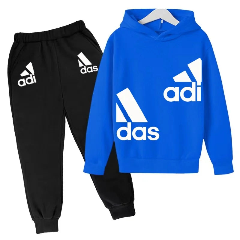 Kids' Printed Sweatshirt & Pants Set - 2-Piece Casual Sports Outfit, Ages 3-12