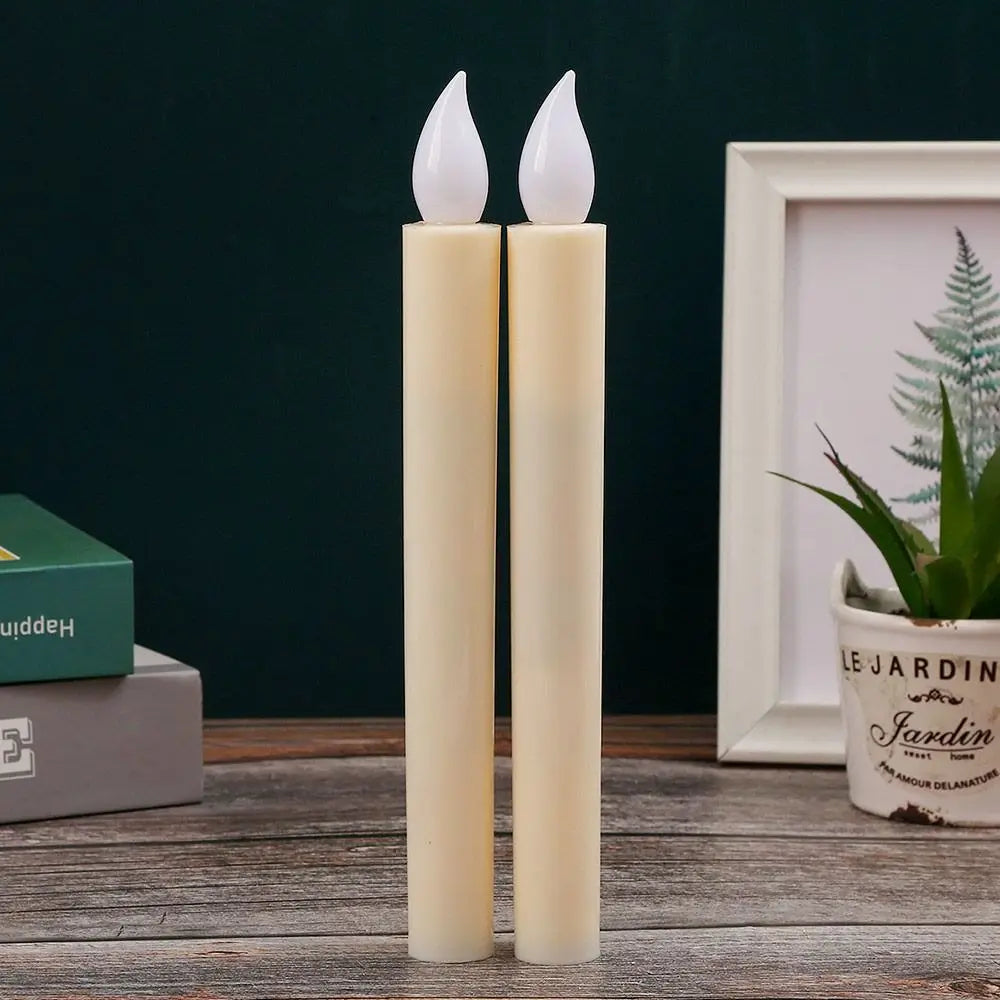 Creative LED Flameless Candles Lights Wedding Birthday Party Simulation Candles Lamp Long Electric Flickering Candlesticks