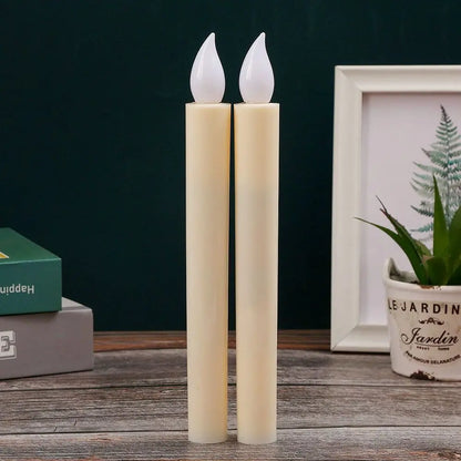 Candelabri a LED a fiamma simulata | Confezione da 2 | 5 Colori | Luce Calda e Tremolante | Decorazioni per Matrimoni e Feste