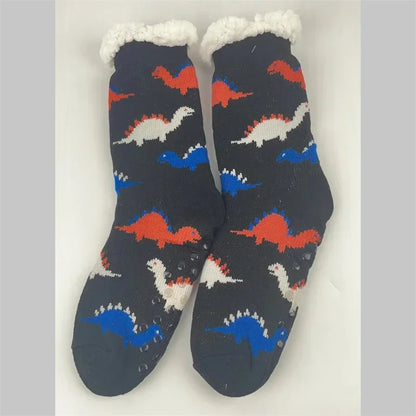 Weihnachten Plüschsocken Damen Winter Thermosocken Warme Bodensocken Weiche weibliche Haussocken Indoor Geschenke Rutschfeste Griffsocken Flauschig