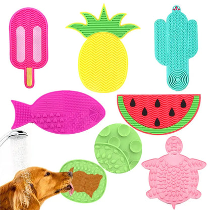 Lick Mat for Cats & Small Dogs – Suction-Cup Slow Feeder
