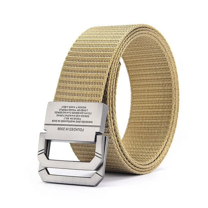 Gurt aus Canvas-Gurtband mit Metalllegierungsschnalle – Lässiger Outdoor-Gürtel für Herren & Damen