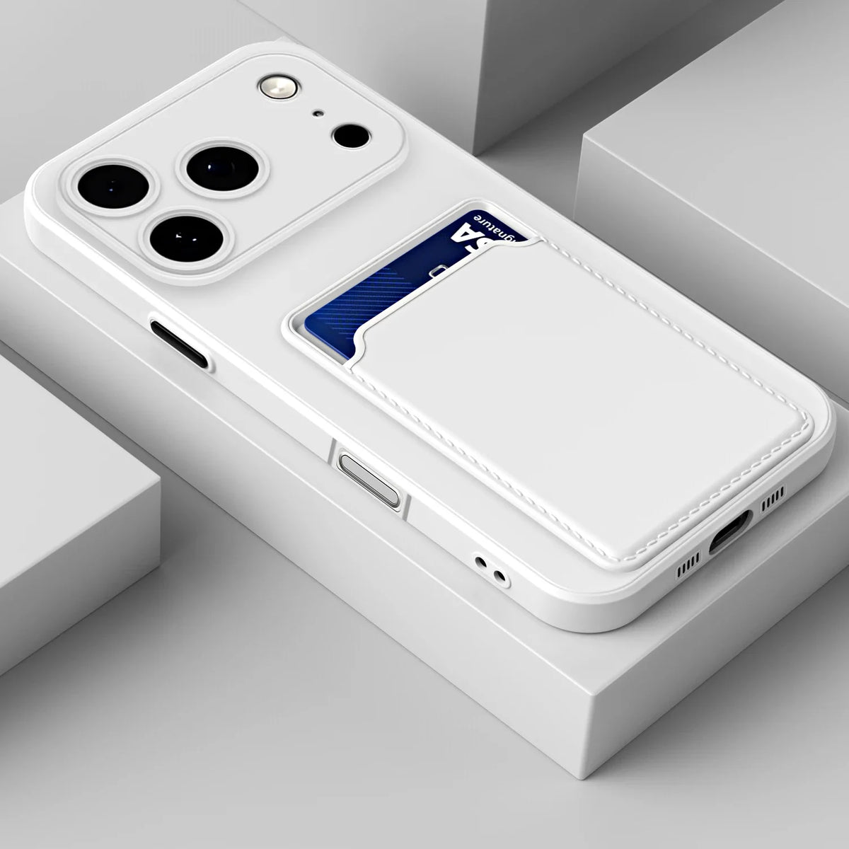 iPhone Card Holder Case with Camera Lens Protection