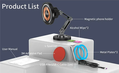 Magnetischer kabelloser Auto-Ladeständer & Handyhalterung