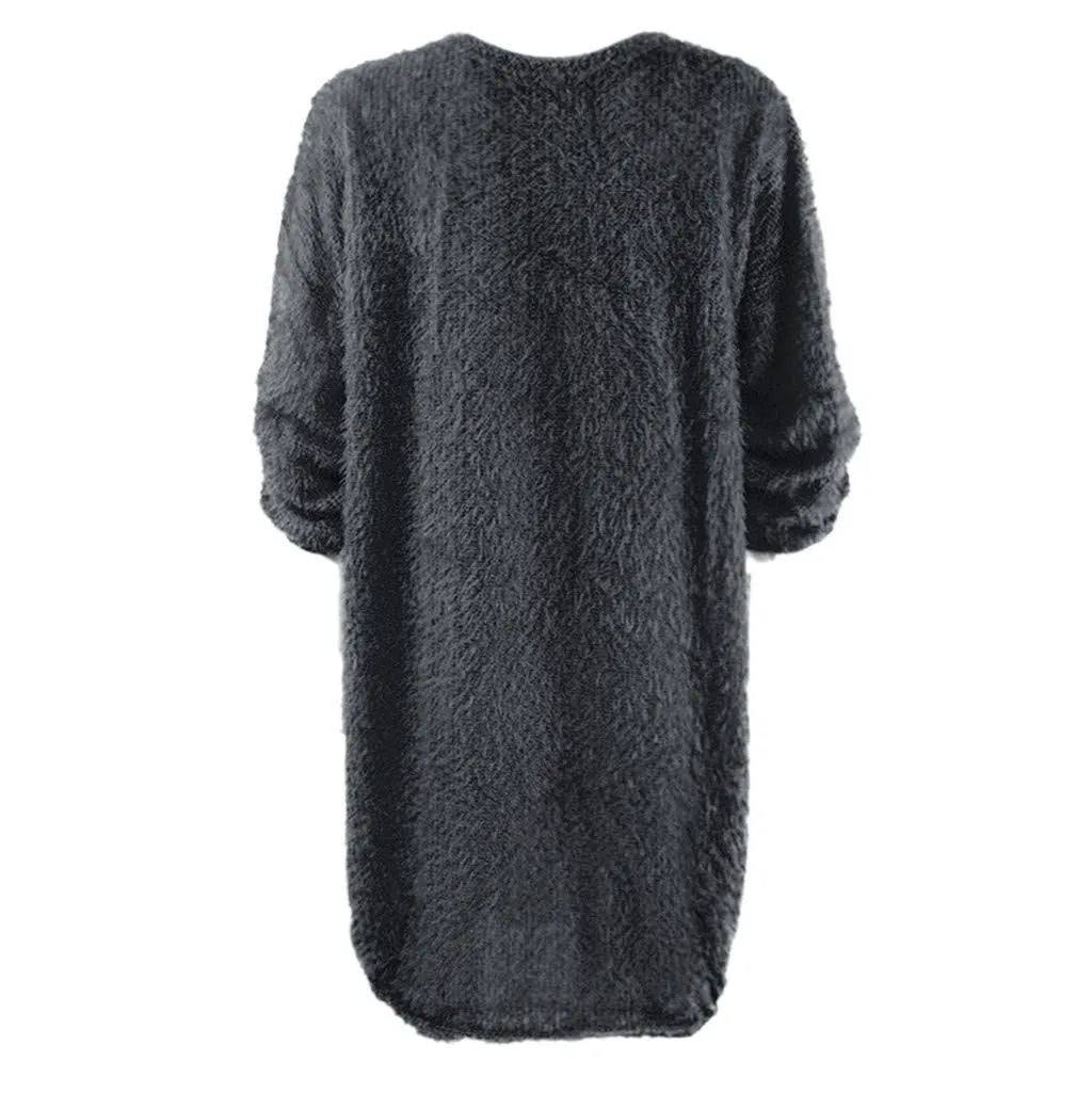 Women's Crewneck Knee-Length Sweater Dress