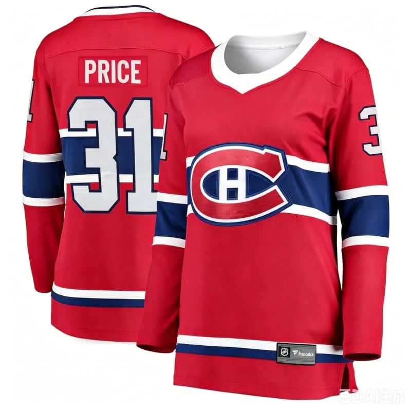 Montreal Canadiens Dobson #53 Hockey Jersey | Classic Red White V-Neck Long Sleeve