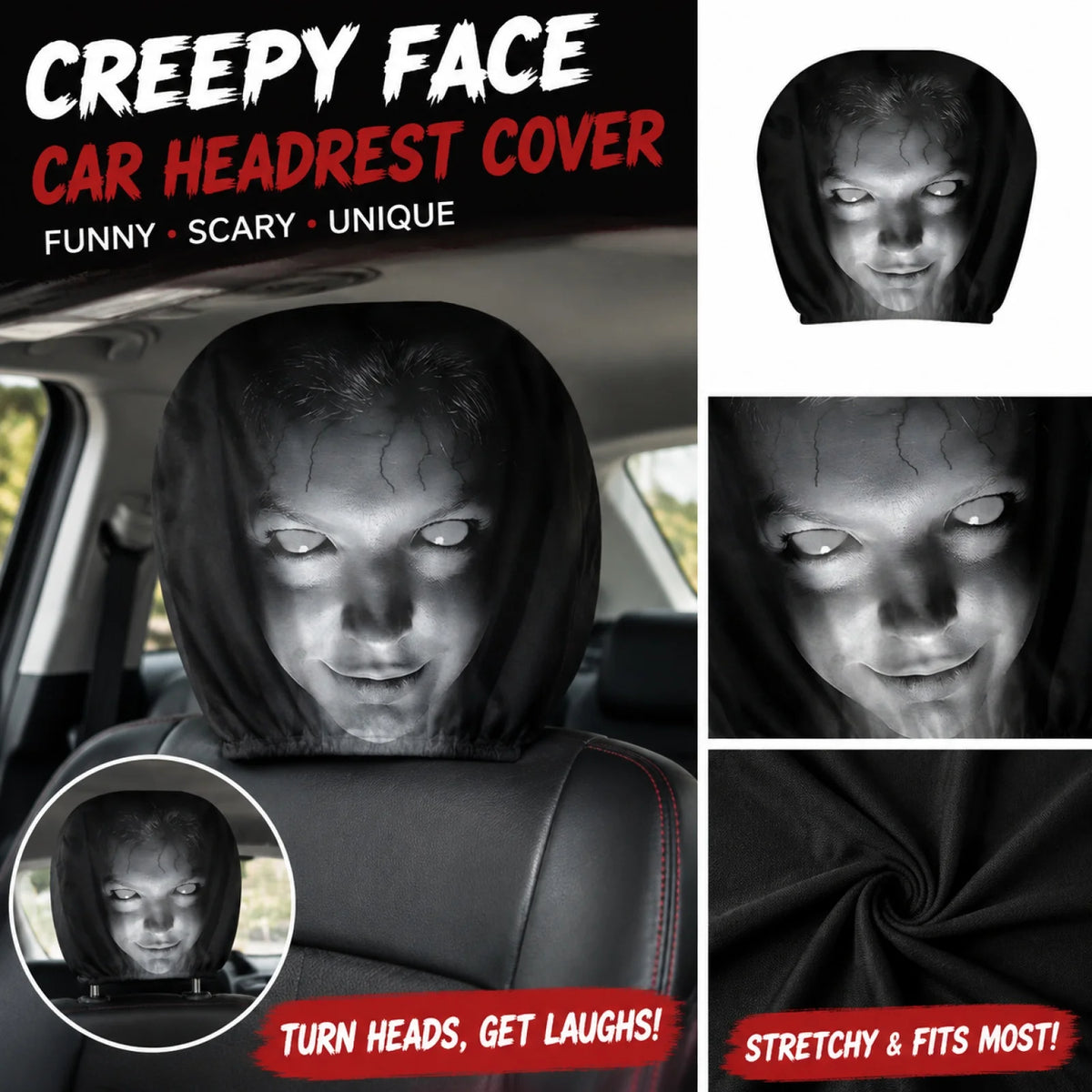 Car Headrest Funny Cover Accessories Interior Gadgets Decor Styling Ideas Seat Covers Vehicle Supplies Automobiles Parts
