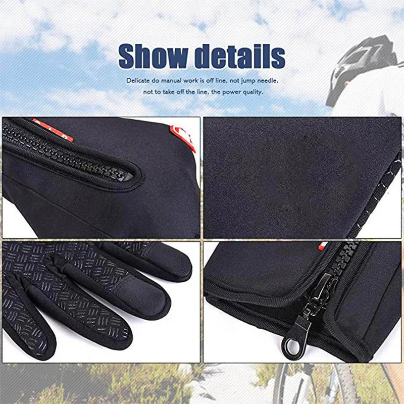 Unisex Water-Repellent Touchscreen Winter Gloves (2 Pairs)