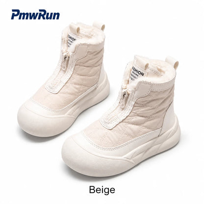 Kids' Plush-Lined Winter Snow Boots