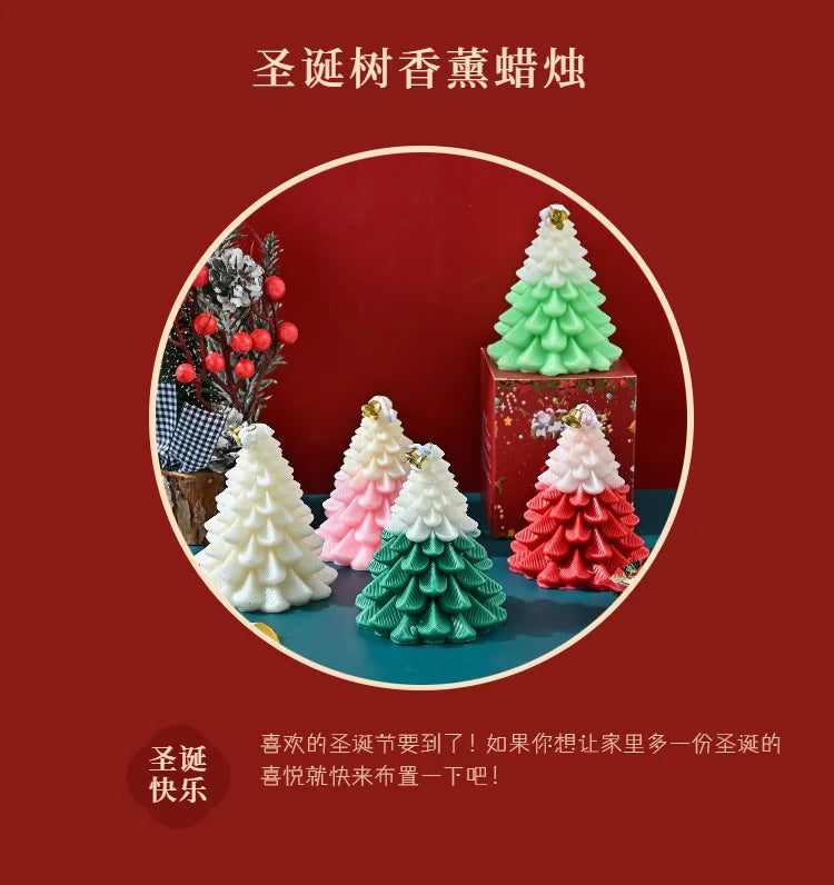 2026 Scented candle Christmas Tree Aromatic Candle with Hand Gift Ins Creative Home Decoration Set Shooting Props Holiday Gift