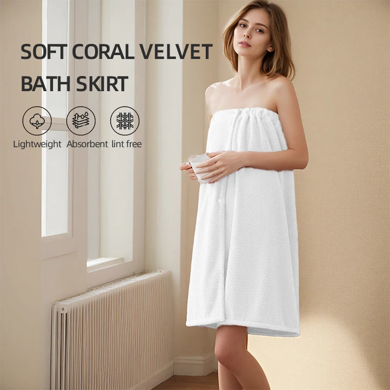 Bath Wrap & Hair Turban Set – Soft Microfibre Shower Wrap