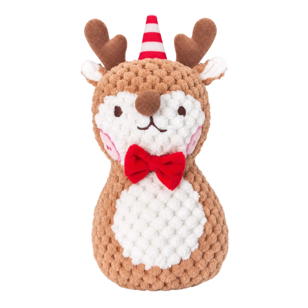 Pet Dog Plush Noise Chewing Toy Santa Elk Gingerbread Man Donut Cat Dog Christmas Series Cartoon Dog Toy Plush Squeak Pet Toy