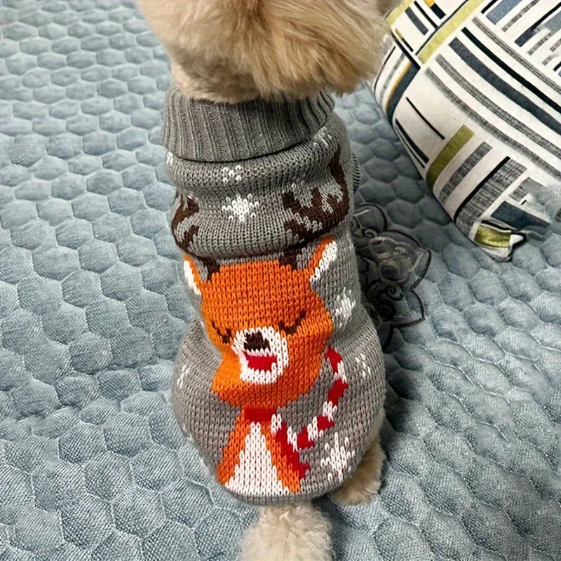 Knitted Christmas Pet Sweater for Small Dogs & Cats
