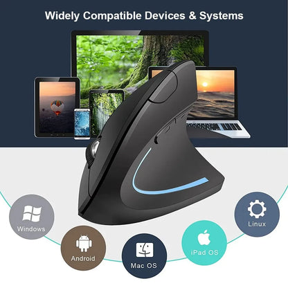 Vertical Ergonomic Wireless Mouse – 2.4 GHz, Adjustable DPI