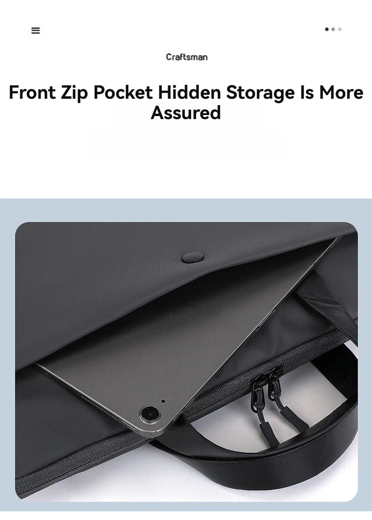 Waterproof Laptop Sleeve Bag 15.6" - Shoulder Briefcase for MacBook Air & Pro