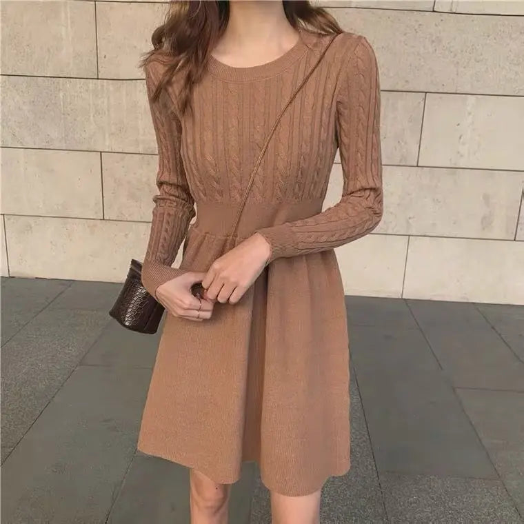 Women's Embroidered Long-Sleeve A-Line Mini Dress