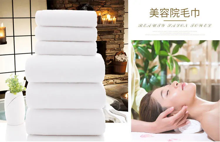 White Hotel Hand Towels – Thick Cotton, 35 × 75 cm, 5 or 10 Pack