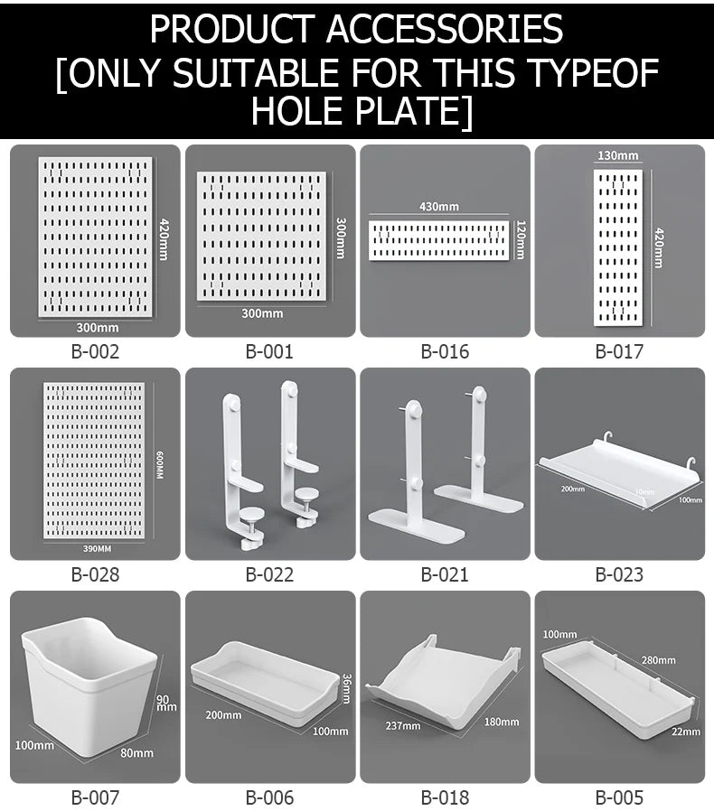 No Drill Desktop Pegboard Rack Gaming Room Organizer For Controllers Headphones Switch Figurine Stationery Storage