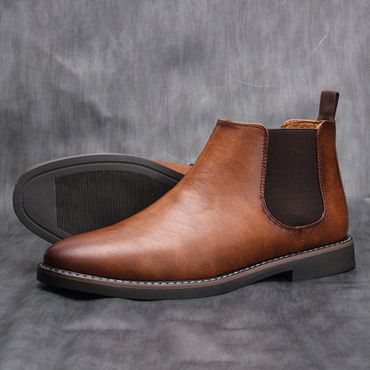 Herren-Chelsea-Boots im Slip-on-Stil mit eckiger Zehenpartie