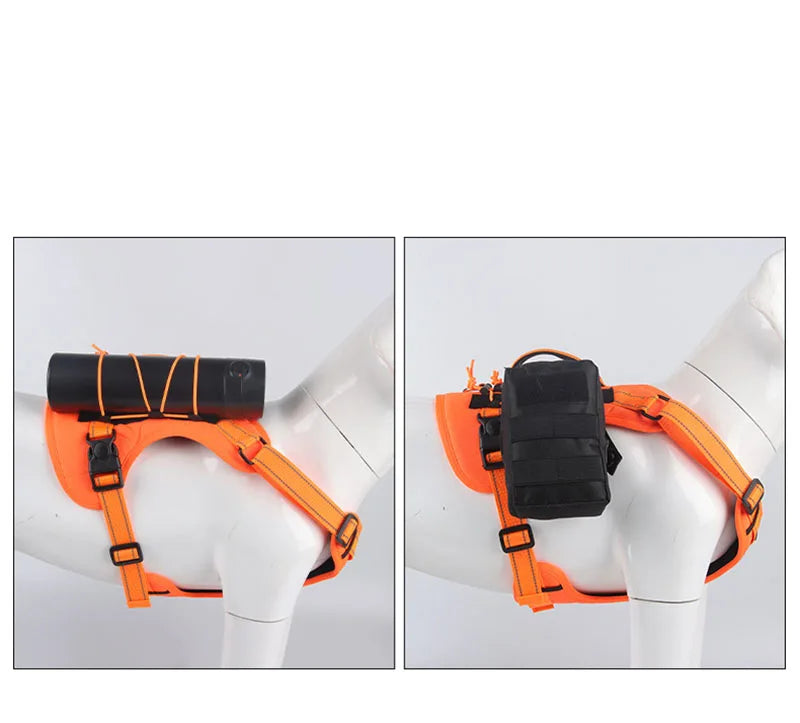 New Reflective Tactical Dog Harness No Pull Adjustable Vest Explosion Proof Durable Pet Chest Strap For Small Medium Large Dogs
