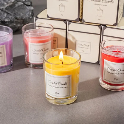 Aromatherapie-Kerze aus Sojawachs | 8 Std. Brenndauer | Rauchfrei | Lavendel, Rose oder Gardenie | Für Zuhause, Hotel & als Geschenk