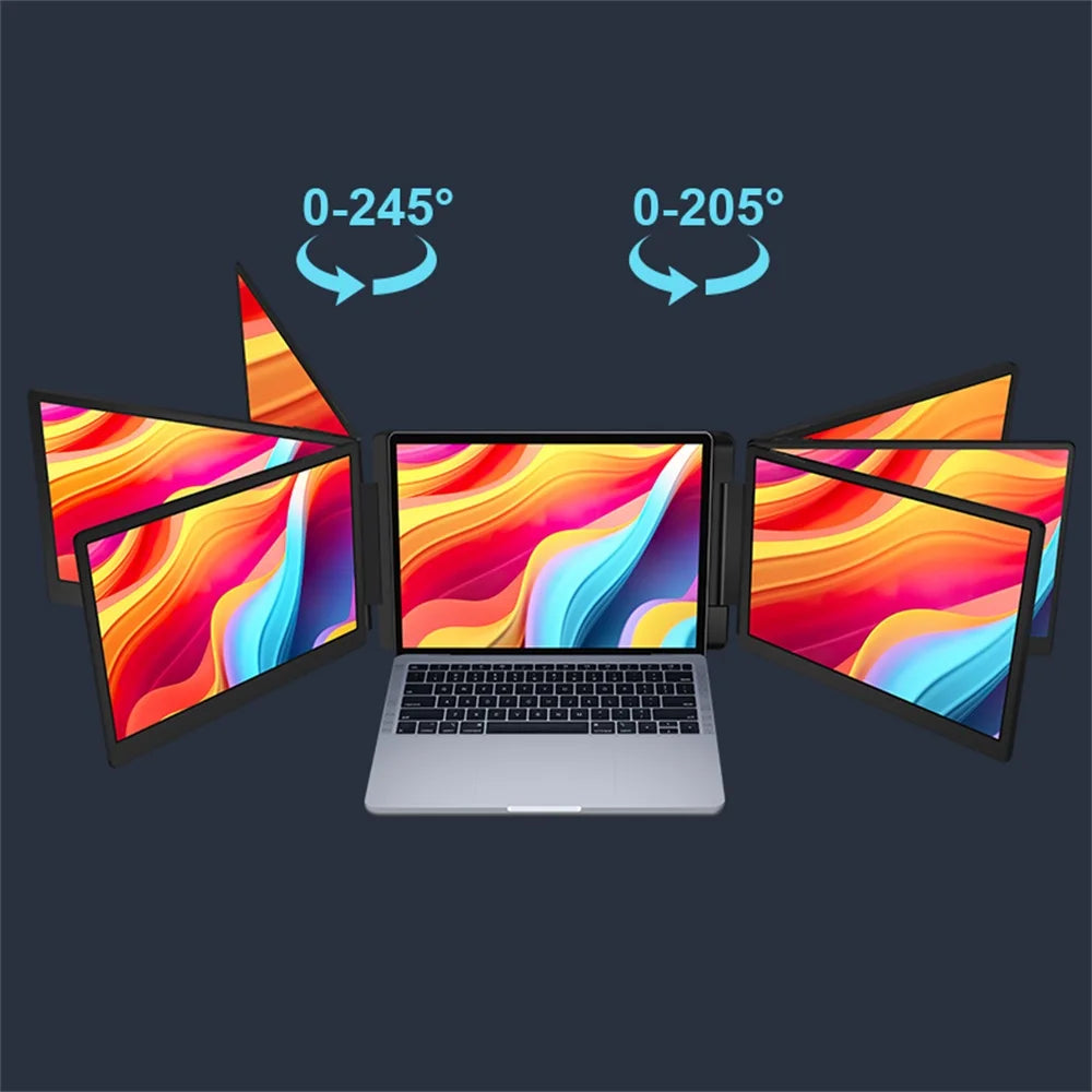 Rospider 15.6" Dual Screen Extender – FHD IPS Triple Expandable Laptop Monitor for Productivity