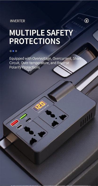 Inverter per auto 200W da 12V a 220V