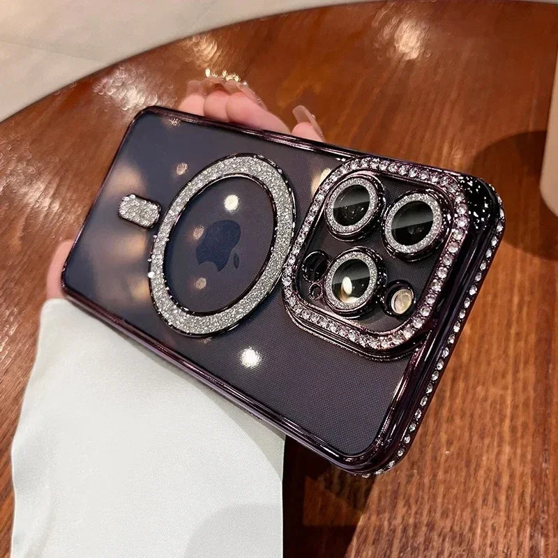 Glitter Clear Magnetic iPhone Case