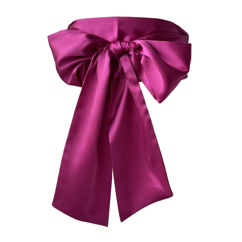 Satin Bow Waist Sash – Wide Ribbon Belt for Dresses, 20 Colours